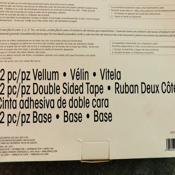 NWT Printable vellum table accent - Picture 4 of 8